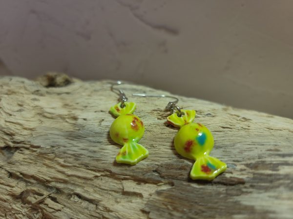 Éclats de sucre – Boucles d’oreilles en céramique – Image 4