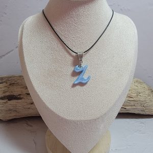 Pendentif Initiale Z - Céramique Artisanale
