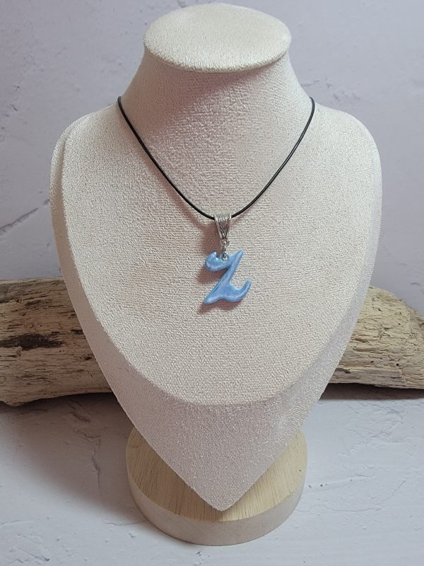 Pendentif Initiale Z - Céramique Artisanale