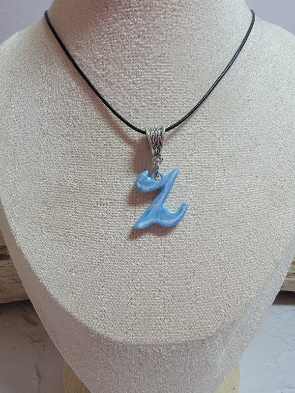 Pendentif Initiale Z - Céramique Artisanale – Image 2