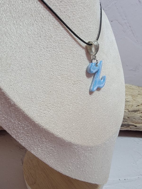 Pendentif Initiale Z - Céramique Artisanale – Image 4