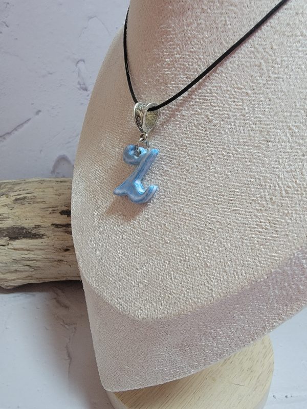 Pendentif Initiale Z - Céramique Artisanale – Image 5