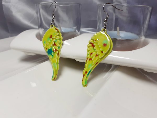 Bijou Céleste – Boucles Ailes d’Ange en Céramique – Image 2