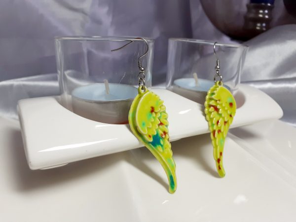 Bijou Céleste – Boucles Ailes d’Ange en Céramique – Image 3