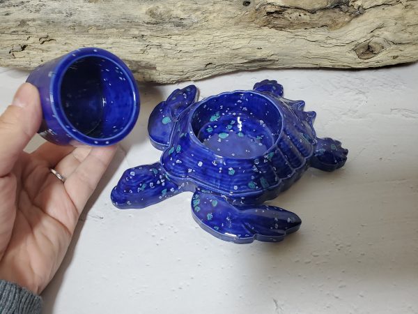 Décoration tortue en céramique – Porte-plante unique et élégant