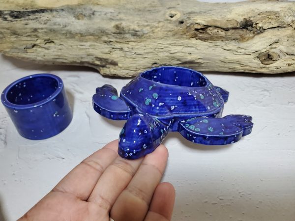 Décoration tortue en céramique – Porte-plante unique et élégant