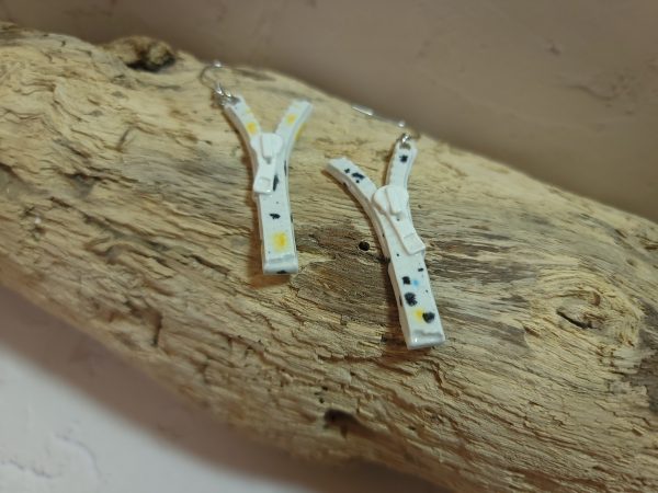 Boucles d'oreilles Zip Chic en Céramique