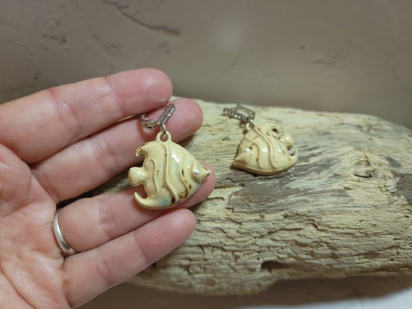 Élégance Aquatique – Boucles d’oreilles en céramique – Image 5