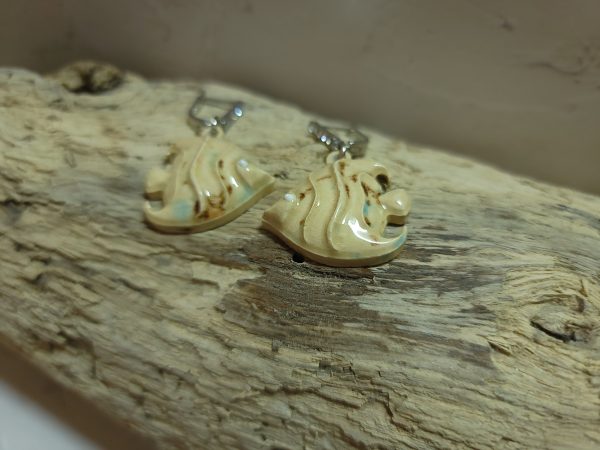 Élégance Aquatique – Boucles d’oreilles en céramique – Image 3
