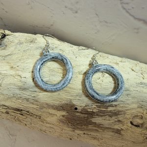Boucles d'oreilles anneau en céramique