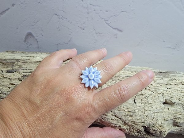 Bague céramique – Fleur Bohème – Image 4